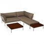 Houe Houe LEVEL 2 Kombination 02  - Outdoor Sofa Muted White, Ash Heritage 92