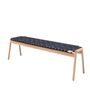 Gazzda Klupa Bench von Gazzda  Oiled Oak - White Oil - Canvas weave - Black, B: 160 cm