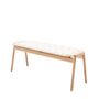 Gazzda Klupa Bench von Gazzda Oiled Oak - White Oil - Canvas weave - White, B: 120 cm