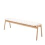 Gazzda Klupa Bench von Gazzda Oiled Oak - White Oil - Canvas weave - White, B: 160 cm