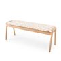 Gazzda Klupa Bench von Gazzda Oiled Oak - White Oil - Herringbone weave - Natural Beige, B: 120 cm