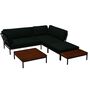 Houe Houe LEVEL Kombination 02 - Outdoor Sofa Dark Grey, Alpine Heritage 44