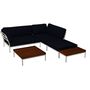 Houe Houe LEVEL Kombination 02 - Outdoor Sofa Muted White, Leaf Heritage 42