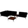 Houe Houe LEVEL Kombination 01- Outdoor Sofa  Dark Grey, Char Heritage 68