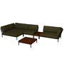 Houe Houe LEVEL Kombination 01- Outdoor Sofa  Dark Grey, Leaf Heritage 42