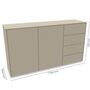 Müller Small Living Sideboard Kombination 4 Aventa von Müller Small Living Steingrau