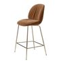 Gubi Thekenhocker mit Vollpolsterung Beetle Soft von Gubi 112 - Dedar Sunday , Antikes Messing