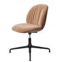 Gubi Meeting Stuhl mit Frontpolsterung Beetle Soft von Gubi Height adjustable 4-Star Base, 132 - Dedar Belsuede Special