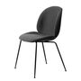 Gubi Gubi Beetle Dining Chair - Front Upholstered - Conic base - Stuhl ohne Armlehne gepolstert Hallingdal 173, Black Matt