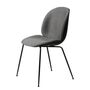 Gubi Gubi Beetle Dining Chair - Front Upholstered - Conic base - Stuhl ohne Armlehne gepolstert Remix 152, Black Matt