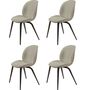 Stuhl mit Frontpolsterung und Holzgestell Beetle im 4er Set von Gub