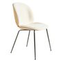 Gubi Beetle 3D Dining Chair Front Upholstered Conic Base Veneer Shell Black Chrome, Oak Semi Matt Lacquered, 001 - Dedar Karakorum
