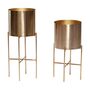 Hübsch  Airy Töpfe im 2er Set von Hübsch  Messingfarben