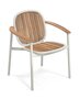 EMU Twins Armlehnstuhl Alu-Teak 6041 - 23 Weiß