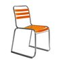 Manufakt Stuhlmodell 11 Kufen von Bättig Orange - RAL 2009, Chouchin 1 LED h. 10 m