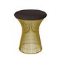 Knoll International Hocker Platner von Knoll International   Leder Velluto VP03 Expresso, 18k Gold überzogen