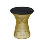 Knoll International Hocker Platner von Knoll International   Leder Velluto VPBLK black, 18k Gold überzogen