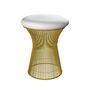 Knoll International Hocker Platner von Knoll International   Leder Volo VO785 White, 18k Gold überzogen