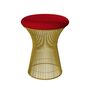 Knoll International Hocker Platner von Knoll International   Tonus 130T Bright Red , 18k Gold überzogen