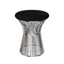 Knoll International Hocker Platner von Knoll International   Tonus 128T Black, Poliertes Nickel