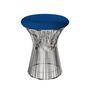 Knoll International Hocker Platner von Knoll International   Tonus 129T Bright Azure , Poliertes Nickel