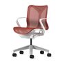 Herman CPH Bürostuhl Cosm von Herman Miller Weiss / Canyon Rot, Klein - H: 1031 mm, Höhenfixiert