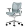 Herman CPH Bürostuhl Cosm von Herman Miller Weiss / Glacier Hellblau, Klein - H: 1031 mm, Höhenverstellbar