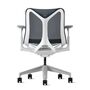 Herman CPH Bürostuhl Cosm von Herman Miller Weiss / Dubkelblau Nightfall, Klein - H: 1031 mm, Höhenfixiert