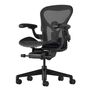 Herman CPH Bürostuhl Aeron von Herman Miller Onyx - Onyx, Grösse B - H: 1044 mm / B: 686 mm / T: 432 mm , PostureFit & Neigungsbegrenzung, Komplett Einstellbar Standard