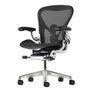 Herman CPH Bürostuhl Aeron von Herman Miller Onyx - Poliert, Grösse B - H: 1044 mm / B: 686 mm / T: 432 mm , PostureFit & Neigungsbegrenzung, Komplett Einstellbar Standard