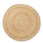 Ferm Living Juteteppich Eternal Round von Ferm Living Natur, Gross - Ø: 240 cm