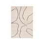 Ferm Living Jute Teppich Gesso von Ferm Living Off-white / Dark Fig, Klein - L: 200 cm / B: 140 cm