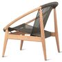 Vincent Sheppard Vincent Sheppard Frida Lounge Chair Anthrazit, Unbehandeltes Teakholz