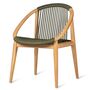 Vincent Sheppard Vincent Sheppard FRIDA DINING CHAIR - Stuhl mit Armlehne Dunkelgrün, Unbehandeltes Teakholz