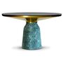 Classicon Bell Dining Table von Classicon Marmor Verde Guatemala / Messing