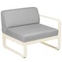 Fermob Rechtes 1-Sitzer Modul 'Bellevie' Latte-Beige E8, Flanellgrau 79