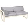 Fermob Linkes 2-Sitzer Eckmodul 'Bellevie' Latte-Beige E8, Flanellgrau 79