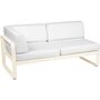 Fermob Linkes 2-Sitzer Eckmodul 'Bellevie' Latte-Beige E8, Grauweiss 81