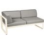 Fermob Rechtes 2-Sitzer Eckmodul 'Bellevie' Latte-Beige E8, Taupe Grau B8