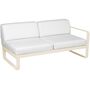 Fermob Rechtes 2-Sitzer Modul 'Bellevie' Latte-Beige E8, Grauweiss 81