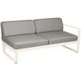 Fermob Rechtes 2-Sitzer Modul 'Bellevie' Latte-Beige E8, Taupe Grau B8