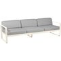 Fermob Outdoor 3-Sitzer Sofa 'Bellevie' Latte-Beige E8, Flanellgrau 79