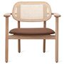 Vincent Sheppard Vincent Sheppard Titus Lounge Chair Natural Oak Varnish/Padded Seat Chestnut Natürlich, Kastanie Vegan
