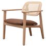 Vincent Sheppard Vincent Sheppard Titus Lounge Chair Natural Oak Varnish/Padded Seat Chestnut Natürlich, Kastanie Vegan