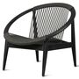 Vincent Sheppard Lounge Chair Frida von Vincent Sheppard Onyx-Schwarz, Unbehandeltes Teakholz
