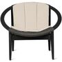 Vincent Sheppard Lounge Chair Frida von Vincent Sheppard Onyx-Schwarz, Unbehandeltes Teakholz