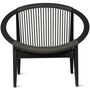 Vincent Sheppard Lounge Chair Frida von Vincent Sheppard Onyx-Schwarz, Unbehandeltes Teakholz