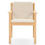Vincent Sheppard Vincent Sheppard ODA LOUNGE CHAIR - Loungestuhl Flachs, Teakholz, Limettenweiss Bouclé