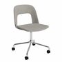 HAY Living Bürostuhl Layout 164 von Hay Aluminium poliert, Turf - Light grey 