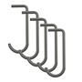 String Furniture Hooks for metal shelves / 5 Pack Dunkelgrau